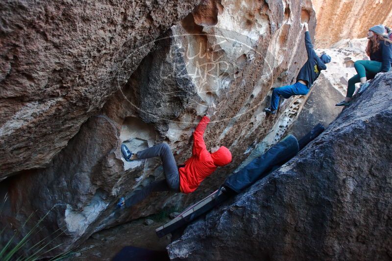 Bouldering in Hueco Tanks on 01/08/2020 with Blue Lizard Climbing and Yoga

Filename: SRM_20200108_1056180.jpg
Aperture: f/4.5
Shutter Speed: 1/250
Body: Canon EOS-1D Mark II
Lens: Canon EF 16-35mm f/2.8 L