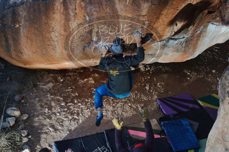 Bouldering in Hueco Tanks on 01/08/2020 with Blue Lizard Climbing and Yoga

Filename: SRM_20200108_1122400.jpg
Aperture: f/6.3
Shutter Speed: 1/250
Body: Canon EOS-1D Mark II
Lens: Canon EF 50mm f/1.8 II