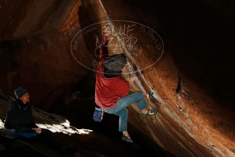 Bouldering in Hueco Tanks on 01/08/2020 with Blue Lizard Climbing and Yoga

Filename: SRM_20200108_1540350.jpg
Aperture: f/5.6
Shutter Speed: 1/250
Body: Canon EOS-1D Mark II
Lens: Canon EF 16-35mm f/2.8 L