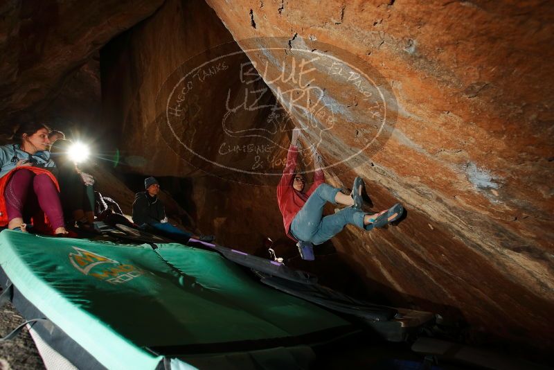 Bouldering in Hueco Tanks on 01/08/2020 with Blue Lizard Climbing and Yoga

Filename: SRM_20200108_1545380.jpg
Aperture: f/5.6
Shutter Speed: 1/250
Body: Canon EOS-1D Mark II
Lens: Canon EF 16-35mm f/2.8 L