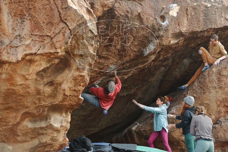 Bouldering in Hueco Tanks on 01/08/2020 with Blue Lizard Climbing and Yoga

Filename: SRM_20200108_1636330.jpg
Aperture: f/4.5
Shutter Speed: 1/400
Body: Canon EOS-1D Mark II
Lens: Canon EF 50mm f/1.8 II