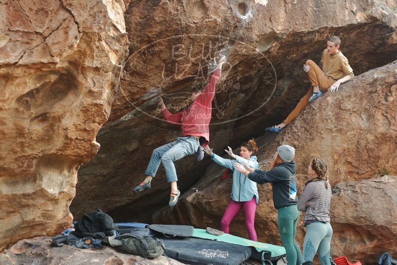 Bouldering in Hueco Tanks on 01/08/2020 with Blue Lizard Climbing and Yoga

Filename: SRM_20200108_1636361.jpg
Aperture: f/4.0
Shutter Speed: 1/400
Body: Canon EOS-1D Mark II
Lens: Canon EF 50mm f/1.8 II