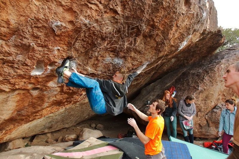 Bouldering in Hueco Tanks on 01/08/2020 with Blue Lizard Climbing and Yoga

Filename: SRM_20200108_1656070.jpg
Aperture: f/4.0
Shutter Speed: 1/320
Body: Canon EOS-1D Mark II
Lens: Canon EF 16-35mm f/2.8 L