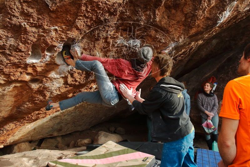 Bouldering in Hueco Tanks on 01/08/2020 with Blue Lizard Climbing and Yoga

Filename: SRM_20200108_1659280.jpg
Aperture: f/6.3
Shutter Speed: 1/320
Body: Canon EOS-1D Mark II
Lens: Canon EF 16-35mm f/2.8 L