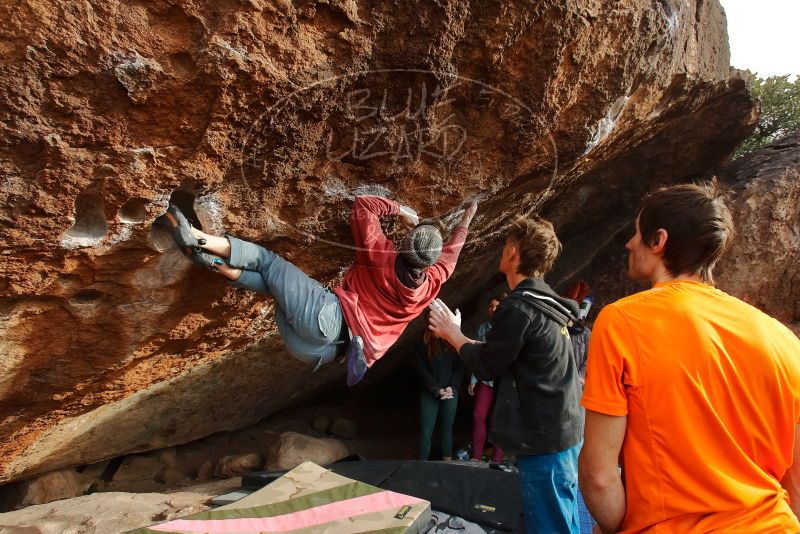 Bouldering in Hueco Tanks on 01/08/2020 with Blue Lizard Climbing and Yoga

Filename: SRM_20200108_1659360.jpg
Aperture: f/6.3
Shutter Speed: 1/320
Body: Canon EOS-1D Mark II
Lens: Canon EF 16-35mm f/2.8 L