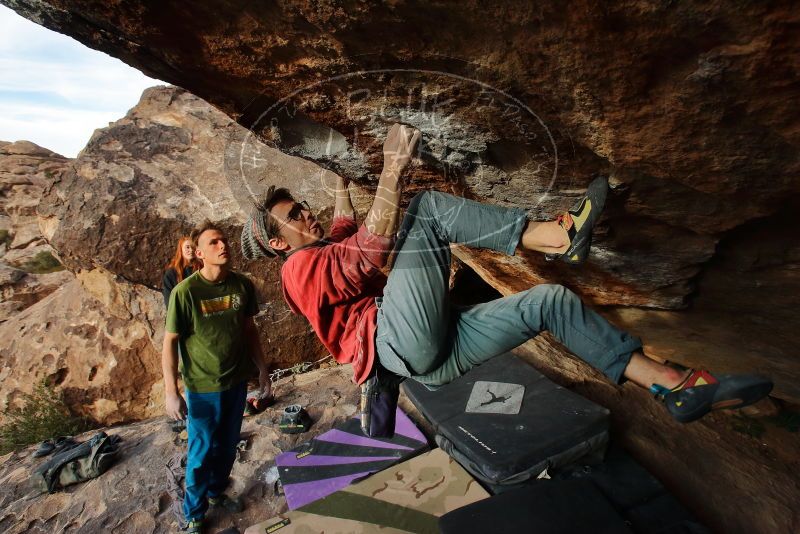 Bouldering in Hueco Tanks on 01/08/2020 with Blue Lizard Climbing and Yoga

Filename: SRM_20200108_1712170.jpg
Aperture: f/6.3
Shutter Speed: 1/500
Body: Canon EOS-1D Mark II
Lens: Canon EF 16-35mm f/2.8 L