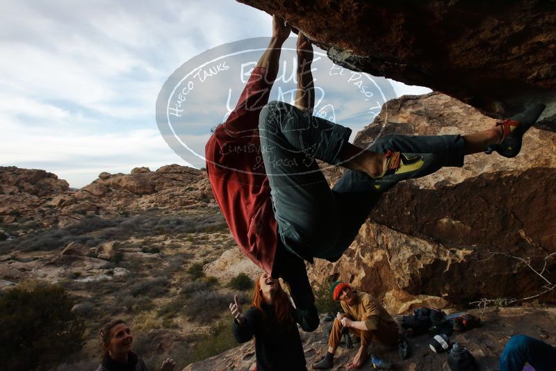 Bouldering in Hueco Tanks on 01/08/2020 with Blue Lizard Climbing and Yoga

Filename: SRM_20200108_1717310.jpg
Aperture: f/9.0
Shutter Speed: 1/500
Body: Canon EOS-1D Mark II
Lens: Canon EF 16-35mm f/2.8 L