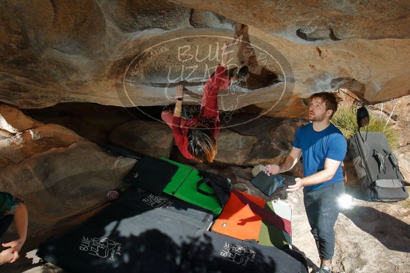 Bouldering in Hueco Tanks on 01/12/2020 with Blue Lizard Climbing and Yoga

Filename: SRM_20200112_1446560.jpg
Aperture: f/8.0
Shutter Speed: 1/250
Body: Canon EOS-1D Mark II
Lens: Canon EF 16-35mm f/2.8 L