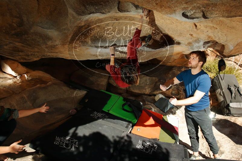 Bouldering in Hueco Tanks on 01/12/2020 with Blue Lizard Climbing and Yoga

Filename: SRM_20200112_1446590.jpg
Aperture: f/8.0
Shutter Speed: 1/250
Body: Canon EOS-1D Mark II
Lens: Canon EF 16-35mm f/2.8 L