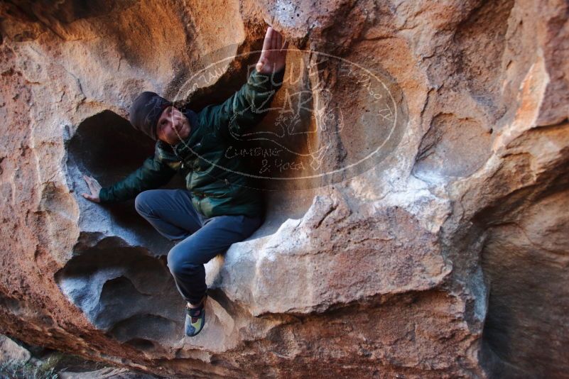 Bouldering in Hueco Tanks on 01/12/2020 with Blue Lizard Climbing and Yoga

Filename: SRM_20200112_1652420.jpg
Aperture: f/4.0
Shutter Speed: 1/250
Body: Canon EOS-1D Mark II
Lens: Canon EF 16-35mm f/2.8 L