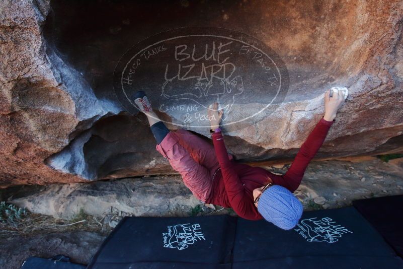 Bouldering in Hueco Tanks on 01/12/2020 with Blue Lizard Climbing and Yoga

Filename: SRM_20200112_1707090.jpg
Aperture: f/5.0
Shutter Speed: 1/250
Body: Canon EOS-1D Mark II
Lens: Canon EF 16-35mm f/2.8 L