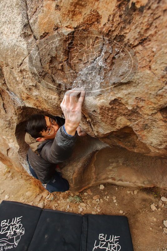 Bouldering in Hueco Tanks on 01/16/2020 with Blue Lizard Climbing and Yoga

Filename: SRM_20200116_1018500.jpg
Aperture: f/5.0
Shutter Speed: 1/320
Body: Canon EOS-1D Mark II
Lens: Canon EF 16-35mm f/2.8 L