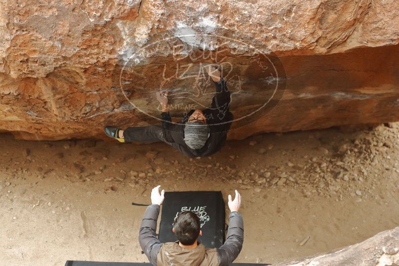 Bouldering in Hueco Tanks on 01/16/2020 with Blue Lizard Climbing and Yoga

Filename: SRM_20200116_1117590.jpg
Aperture: f/3.2
Shutter Speed: 1/320
Body: Canon EOS-1D Mark II
Lens: Canon EF 50mm f/1.8 II