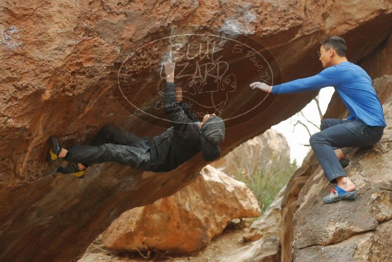 Bouldering in Hueco Tanks on 01/16/2020 with Blue Lizard Climbing and Yoga

Filename: SRM_20200116_1131110.jpg
Aperture: f/3.5
Shutter Speed: 1/400
Body: Canon EOS-1D Mark II
Lens: Canon EF 50mm f/1.8 II