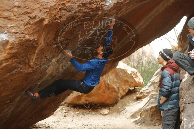 Bouldering in Hueco Tanks on 01/16/2020 with Blue Lizard Climbing and Yoga

Filename: SRM_20200116_1139130.jpg
Aperture: f/2.8
Shutter Speed: 1/320
Body: Canon EOS-1D Mark II
Lens: Canon EF 50mm f/1.8 II