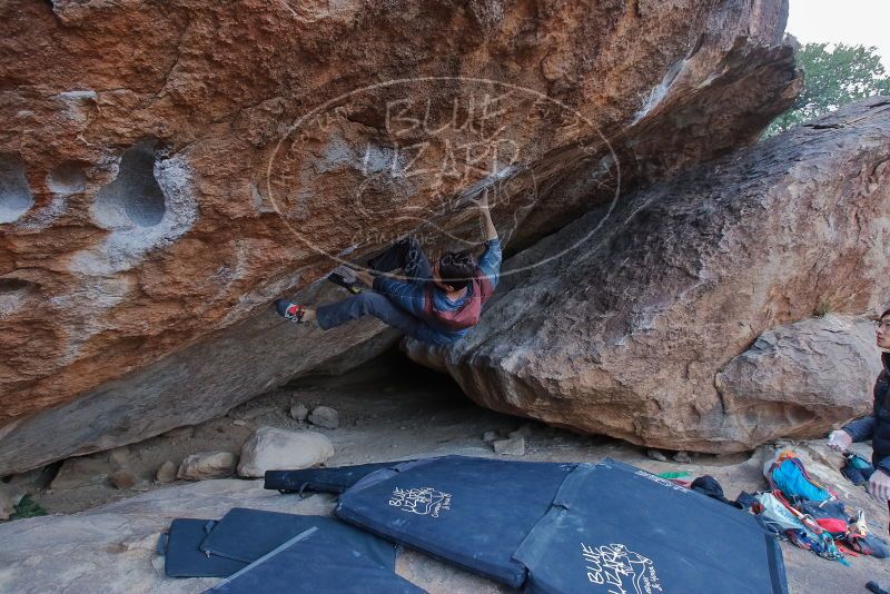 Bouldering in Hueco Tanks on 01/16/2020 with Blue Lizard Climbing and Yoga

Filename: SRM_20200116_1350530.jpg
Aperture: f/6.3
Shutter Speed: 1/250
Body: Canon EOS-1D Mark II
Lens: Canon EF 16-35mm f/2.8 L