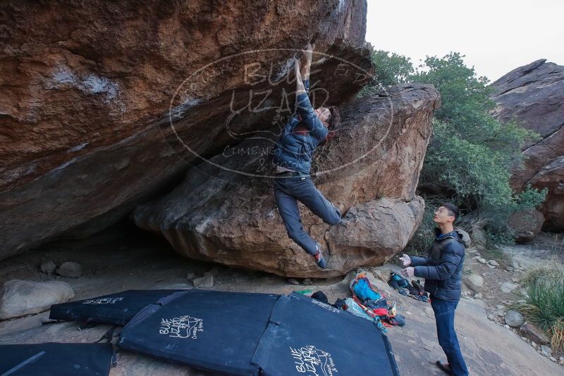 Bouldering in Hueco Tanks on 01/16/2020 with Blue Lizard Climbing and Yoga

Filename: SRM_20200116_1351040.jpg
Aperture: f/8.0
Shutter Speed: 1/250
Body: Canon EOS-1D Mark II
Lens: Canon EF 16-35mm f/2.8 L