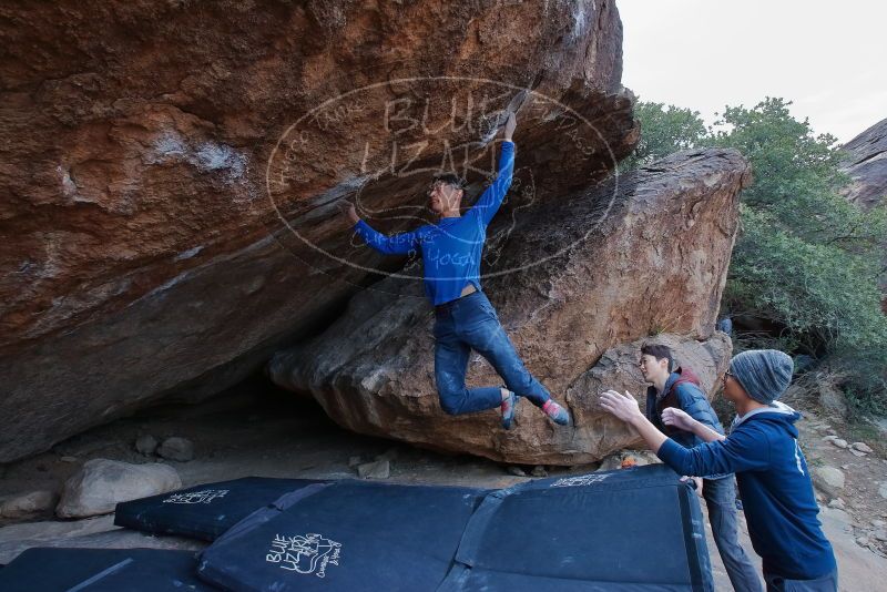 Bouldering in Hueco Tanks on 01/16/2020 with Blue Lizard Climbing and Yoga

Filename: SRM_20200116_1355390.jpg
Aperture: f/8.0
Shutter Speed: 1/320
Body: Canon EOS-1D Mark II
Lens: Canon EF 16-35mm f/2.8 L