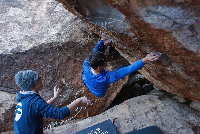 Bouldering in Hueco Tanks on 01/16/2020 with Blue Lizard Climbing and Yoga

Filename: SRM_20200116_1404310.jpg
Aperture: f/5.6
Shutter Speed: 1/320
Body: Canon EOS-1D Mark II
Lens: Canon EF 16-35mm f/2.8 L