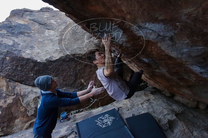 Bouldering in Hueco Tanks on 01/16/2020 with Blue Lizard Climbing and Yoga

Filename: SRM_20200116_1407220.jpg
Aperture: f/8.0
Shutter Speed: 1/320
Body: Canon EOS-1D Mark II
Lens: Canon EF 16-35mm f/2.8 L