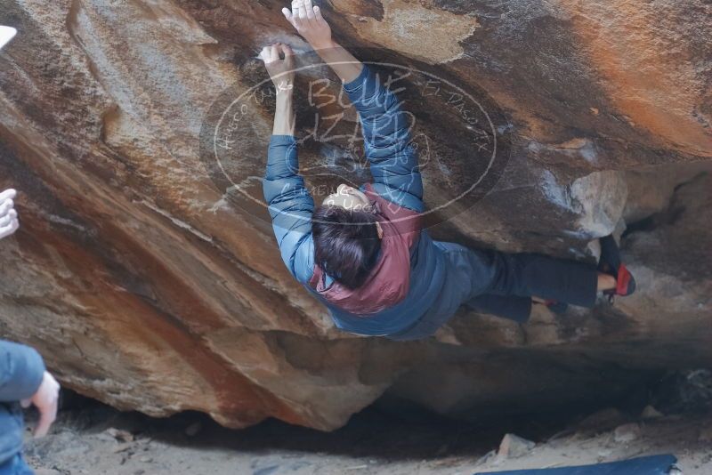 Bouldering in Hueco Tanks on 01/16/2020 with Blue Lizard Climbing and Yoga

Filename: SRM_20200116_1448190.jpg
Aperture: f/2.8
Shutter Speed: 1/250
Body: Canon EOS-1D Mark II
Lens: Canon EF 50mm f/1.8 II