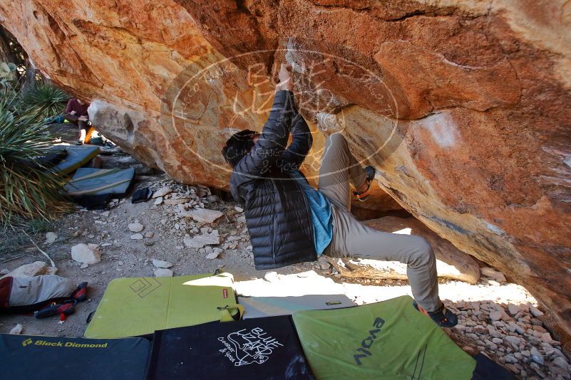 Bouldering in Hueco Tanks on 01/18/2020 with Blue Lizard Climbing and Yoga

Filename: SRM_20200118_1153330.jpg
Aperture: f/5.0
Shutter Speed: 1/250
Body: Canon EOS-1D Mark II
Lens: Canon EF 16-35mm f/2.8 L