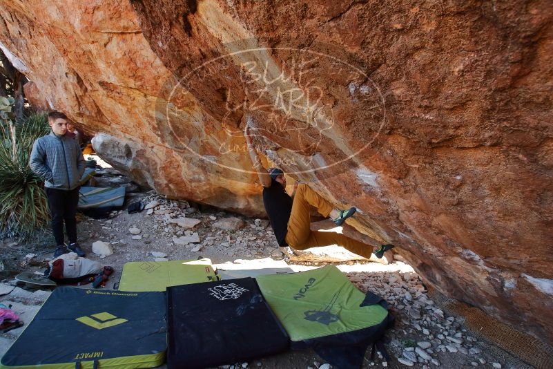 Bouldering in Hueco Tanks on 01/18/2020 with Blue Lizard Climbing and Yoga

Filename: SRM_20200118_1155330.jpg
Aperture: f/5.0
Shutter Speed: 1/250
Body: Canon EOS-1D Mark II
Lens: Canon EF 16-35mm f/2.8 L