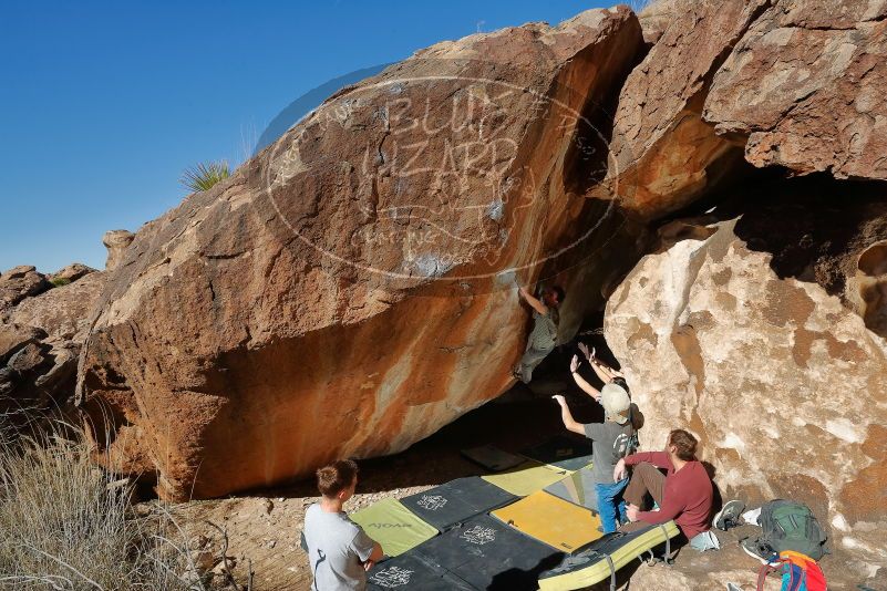 Bouldering in Hueco Tanks on 01/18/2020 with Blue Lizard Climbing and Yoga

Filename: SRM_20200118_1252270.jpg
Aperture: f/8.0
Shutter Speed: 1/250
Body: Canon EOS-1D Mark II
Lens: Canon EF 16-35mm f/2.8 L