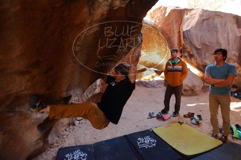 Bouldering in Hueco Tanks on 01/18/2020 with Blue Lizard Climbing and Yoga

Filename: SRM_20200118_1543210.jpg
Aperture: f/2.8
Shutter Speed: 1/250
Body: Canon EOS-1D Mark II
Lens: Canon EF 16-35mm f/2.8 L