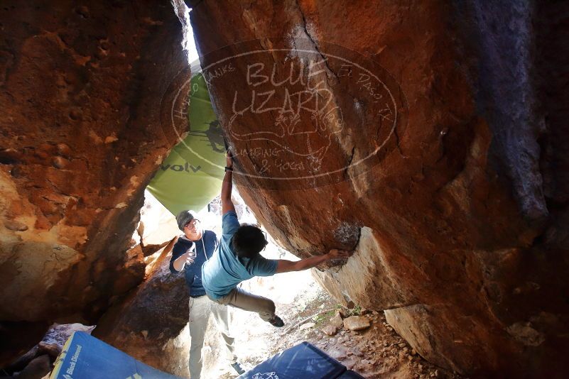 Bouldering in Hueco Tanks on 01/18/2020 with Blue Lizard Climbing and Yoga

Filename: SRM_20200118_1636090.jpg
Aperture: f/4.0
Shutter Speed: 1/250
Body: Canon EOS-1D Mark II
Lens: Canon EF 16-35mm f/2.8 L
