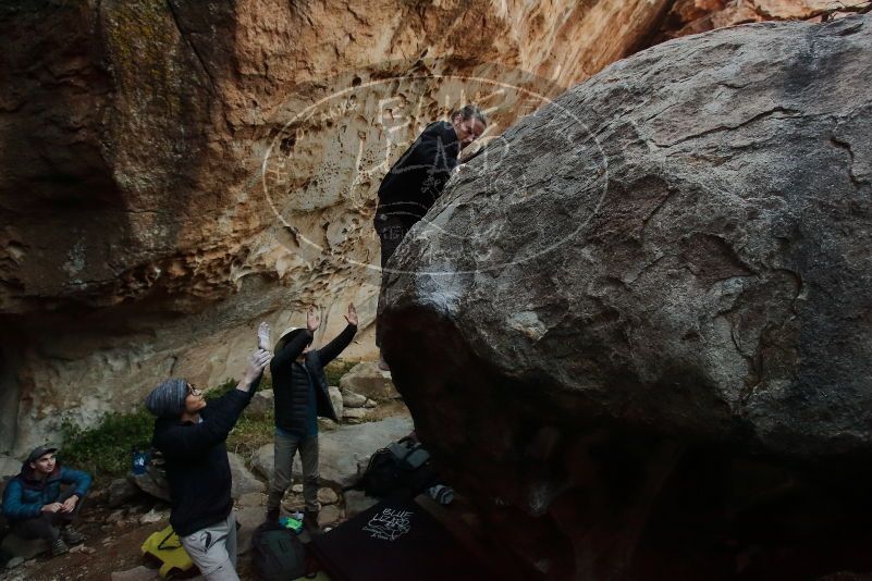 Bouldering in Hueco Tanks on 01/18/2020 with Blue Lizard Climbing and Yoga

Filename: SRM_20200118_1740090.jpg
Aperture: f/4.5
Shutter Speed: 1/250
Body: Canon EOS-1D Mark II
Lens: Canon EF 16-35mm f/2.8 L
