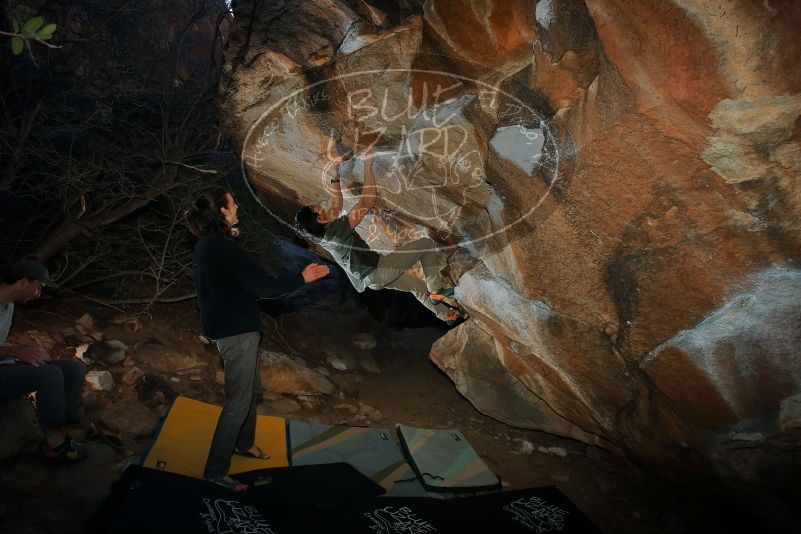 Bouldering in Hueco Tanks on 01/19/2020 with Blue Lizard Climbing and Yoga

Filename: SRM_20200119_1118070.jpg
Aperture: f/8.0
Shutter Speed: 1/250
Body: Canon EOS-1D Mark II
Lens: Canon EF 16-35mm f/2.8 L