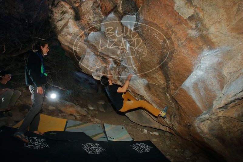 Bouldering in Hueco Tanks on 01/19/2020 with Blue Lizard Climbing and Yoga

Filename: SRM_20200119_1120150.jpg
Aperture: f/8.0
Shutter Speed: 1/250
Body: Canon EOS-1D Mark II
Lens: Canon EF 16-35mm f/2.8 L