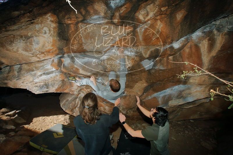Bouldering in Hueco Tanks on 01/19/2020 with Blue Lizard Climbing and Yoga

Filename: SRM_20200119_1145240.jpg
Aperture: f/8.0
Shutter Speed: 1/250
Body: Canon EOS-1D Mark II
Lens: Canon EF 16-35mm f/2.8 L