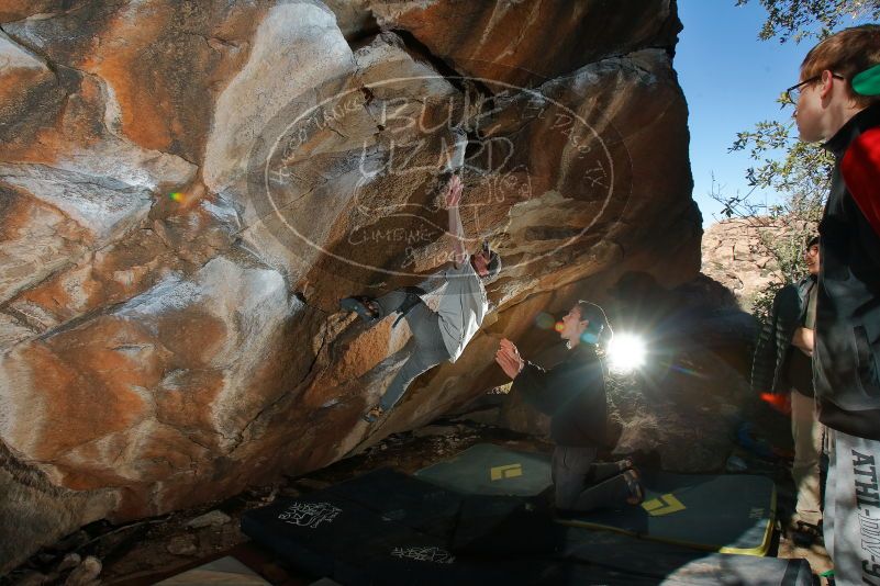 Bouldering in Hueco Tanks on 01/19/2020 with Blue Lizard Climbing and Yoga

Filename: SRM_20200119_1209420.jpg
Aperture: f/8.0
Shutter Speed: 1/250
Body: Canon EOS-1D Mark II
Lens: Canon EF 16-35mm f/2.8 L