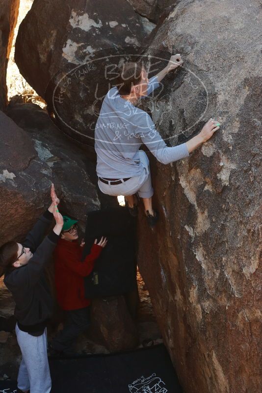 Bouldering in Hueco Tanks on 01/19/2020 with Blue Lizard Climbing and Yoga

Filename: SRM_20200119_1224010.jpg
Aperture: f/5.6
Shutter Speed: 1/250
Body: Canon EOS-1D Mark II
Lens: Canon EF 50mm f/1.8 II