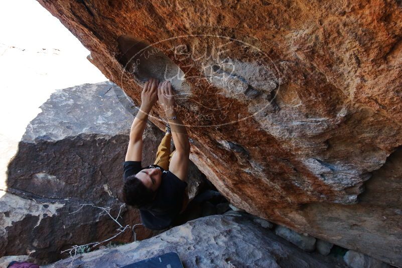 Bouldering in Hueco Tanks on 01/19/2020 with Blue Lizard Climbing and Yoga

Filename: SRM_20200119_1342270.jpg
Aperture: f/5.6
Shutter Speed: 1/320
Body: Canon EOS-1D Mark II
Lens: Canon EF 16-35mm f/2.8 L