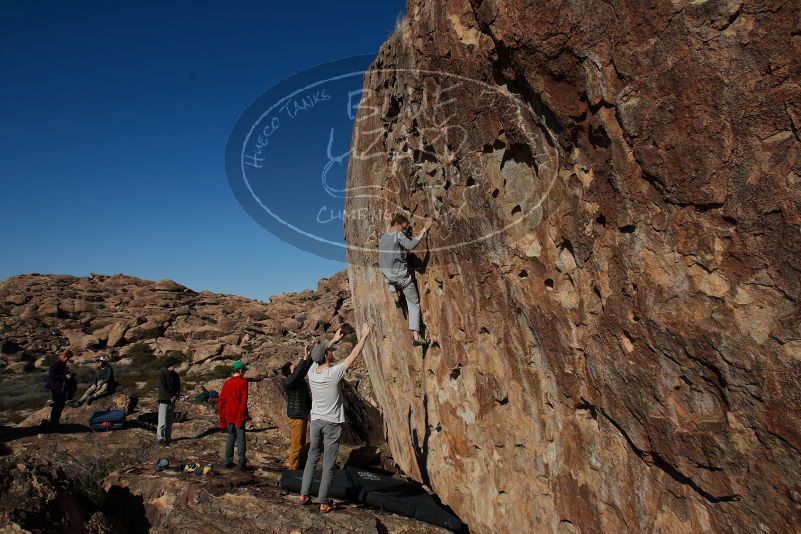 Bouldering in Hueco Tanks on 01/19/2020 with Blue Lizard Climbing and Yoga

Filename: SRM_20200119_1519520.jpg
Aperture: f/6.3
Shutter Speed: 1/500
Body: Canon EOS-1D Mark II
Lens: Canon EF 16-35mm f/2.8 L