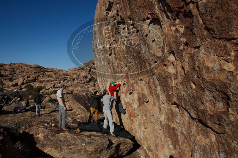 Bouldering in Hueco Tanks on 01/19/2020 with Blue Lizard Climbing and Yoga

Filename: SRM_20200119_1521320.jpg
Aperture: f/6.3
Shutter Speed: 1/500
Body: Canon EOS-1D Mark II
Lens: Canon EF 16-35mm f/2.8 L