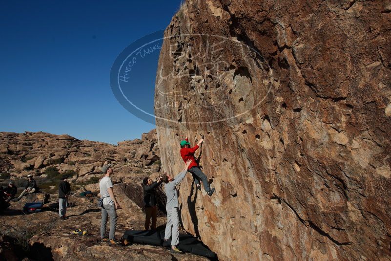 Bouldering in Hueco Tanks on 01/19/2020 with Blue Lizard Climbing and Yoga

Filename: SRM_20200119_1522280.jpg
Aperture: f/6.3
Shutter Speed: 1/500
Body: Canon EOS-1D Mark II
Lens: Canon EF 16-35mm f/2.8 L