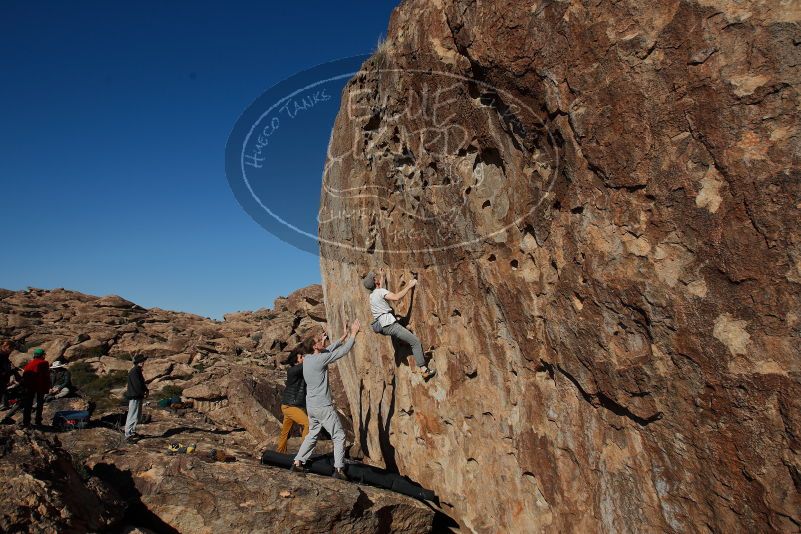 Bouldering in Hueco Tanks on 01/19/2020 with Blue Lizard Climbing and Yoga

Filename: SRM_20200119_1523060.jpg
Aperture: f/6.3
Shutter Speed: 1/500
Body: Canon EOS-1D Mark II
Lens: Canon EF 16-35mm f/2.8 L