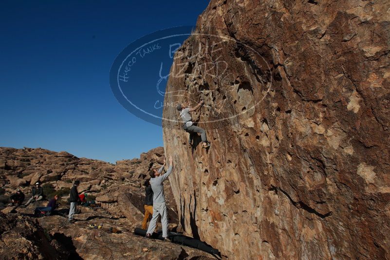 Bouldering in Hueco Tanks on 01/19/2020 with Blue Lizard Climbing and Yoga

Filename: SRM_20200119_1523180.jpg
Aperture: f/6.3
Shutter Speed: 1/500
Body: Canon EOS-1D Mark II
Lens: Canon EF 16-35mm f/2.8 L