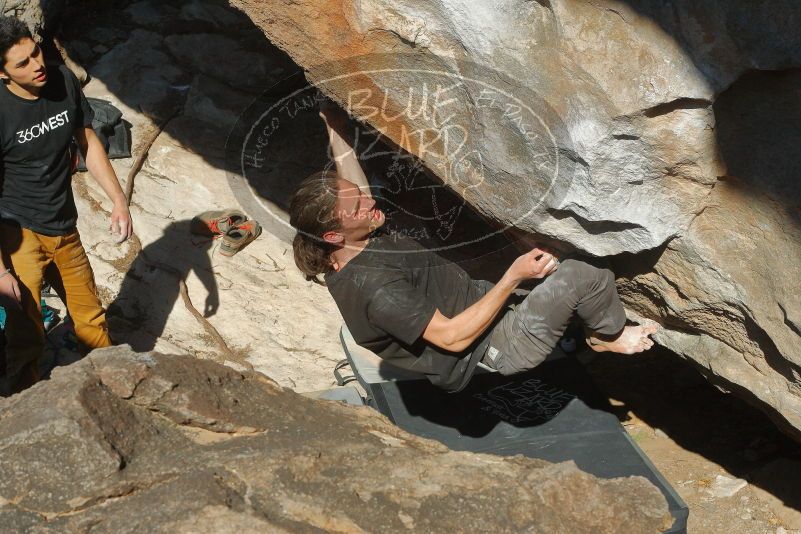 Bouldering in Hueco Tanks on 01/19/2020 with Blue Lizard Climbing and Yoga

Filename: SRM_20200119_1605490.jpg
Aperture: f/10.0
Shutter Speed: 1/500
Body: Canon EOS-1D Mark II
Lens: Canon EF 50mm f/1.8 II