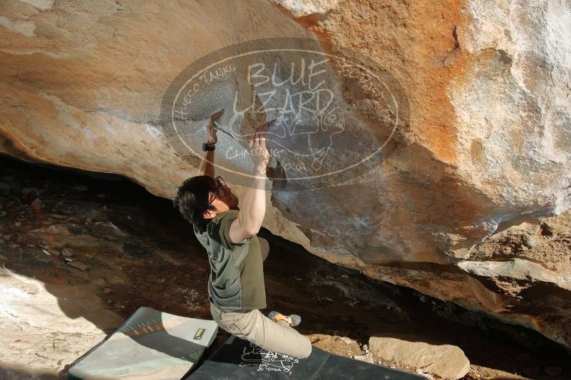 Bouldering in Hueco Tanks on 01/19/2020 with Blue Lizard Climbing and Yoga

Filename: SRM_20200119_1630270.jpg
Aperture: f/8.0
Shutter Speed: 1/250
Body: Canon EOS-1D Mark II
Lens: Canon EF 16-35mm f/2.8 L