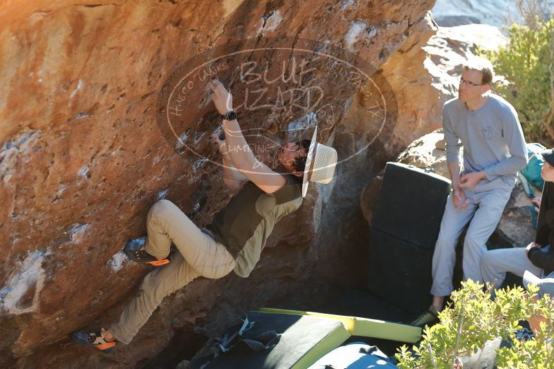 Bouldering in Hueco Tanks on 01/19/2020 with Blue Lizard Climbing and Yoga

Filename: SRM_20200119_1722130.jpg
Aperture: f/3.5
Shutter Speed: 1/320
Body: Canon EOS-1D Mark II
Lens: Canon EF 50mm f/1.8 II