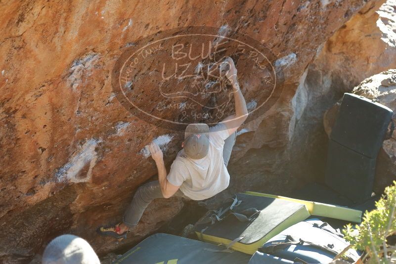 Bouldering in Hueco Tanks on 01/19/2020 with Blue Lizard Climbing and Yoga

Filename: SRM_20200119_1724060.jpg
Aperture: f/3.5
Shutter Speed: 1/320
Body: Canon EOS-1D Mark II
Lens: Canon EF 50mm f/1.8 II