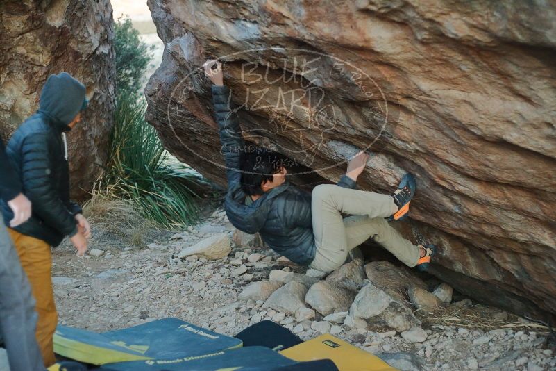 Bouldering in Hueco Tanks on 01/19/2020 with Blue Lizard Climbing and Yoga

Filename: SRM_20200119_1832220.jpg
Aperture: f/2.5
Shutter Speed: 1/250
Body: Canon EOS-1D Mark II
Lens: Canon EF 50mm f/1.8 II