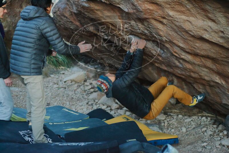 Bouldering in Hueco Tanks on 01/19/2020 with Blue Lizard Climbing and Yoga

Filename: SRM_20200119_1834290.jpg
Aperture: f/2.2
Shutter Speed: 1/250
Body: Canon EOS-1D Mark II
Lens: Canon EF 50mm f/1.8 II