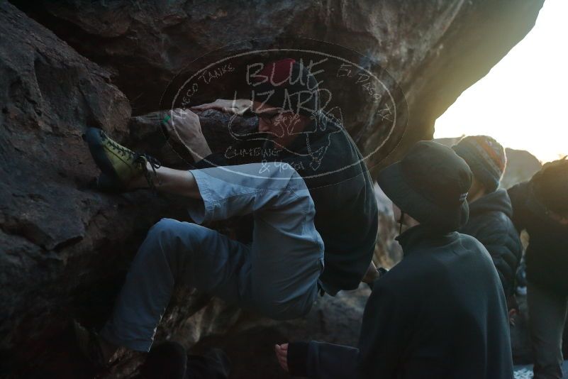 Bouldering in Hueco Tanks on 01/19/2020 with Blue Lizard Climbing and Yoga

Filename: SRM_20200119_1836040.jpg
Aperture: f/3.2
Shutter Speed: 1/250
Body: Canon EOS-1D Mark II
Lens: Canon EF 50mm f/1.8 II