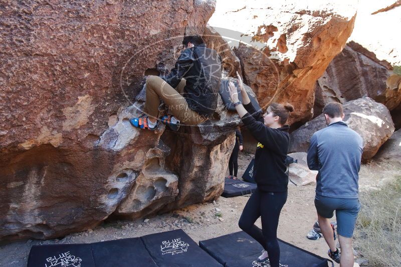 Bouldering in Hueco Tanks on 01/26/2020 with Blue Lizard Climbing and Yoga

Filename: SRM_20200126_1125030.jpg
Aperture: f/5.6
Shutter Speed: 1/200
Body: Canon EOS-1D Mark II
Lens: Canon EF 16-35mm f/2.8 L